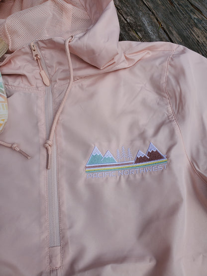 Pacific Northwest Sunset Unisex Lightweight Quarter-Zip Windbreaker Pullover