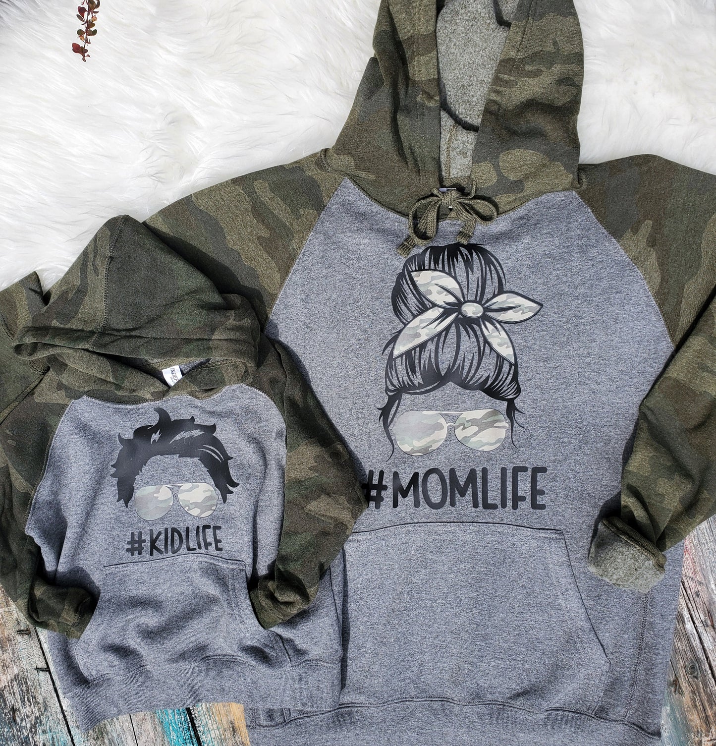 Camo Mom Life /Kid Life Hoodie