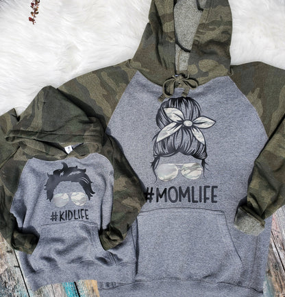 Camo Mom Life /Kid Life Hoodie