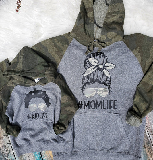 Camo Mom Life /Kid Life Hoodie