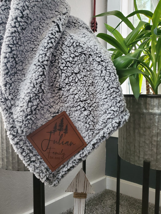 Sherpa Custom throw blanket