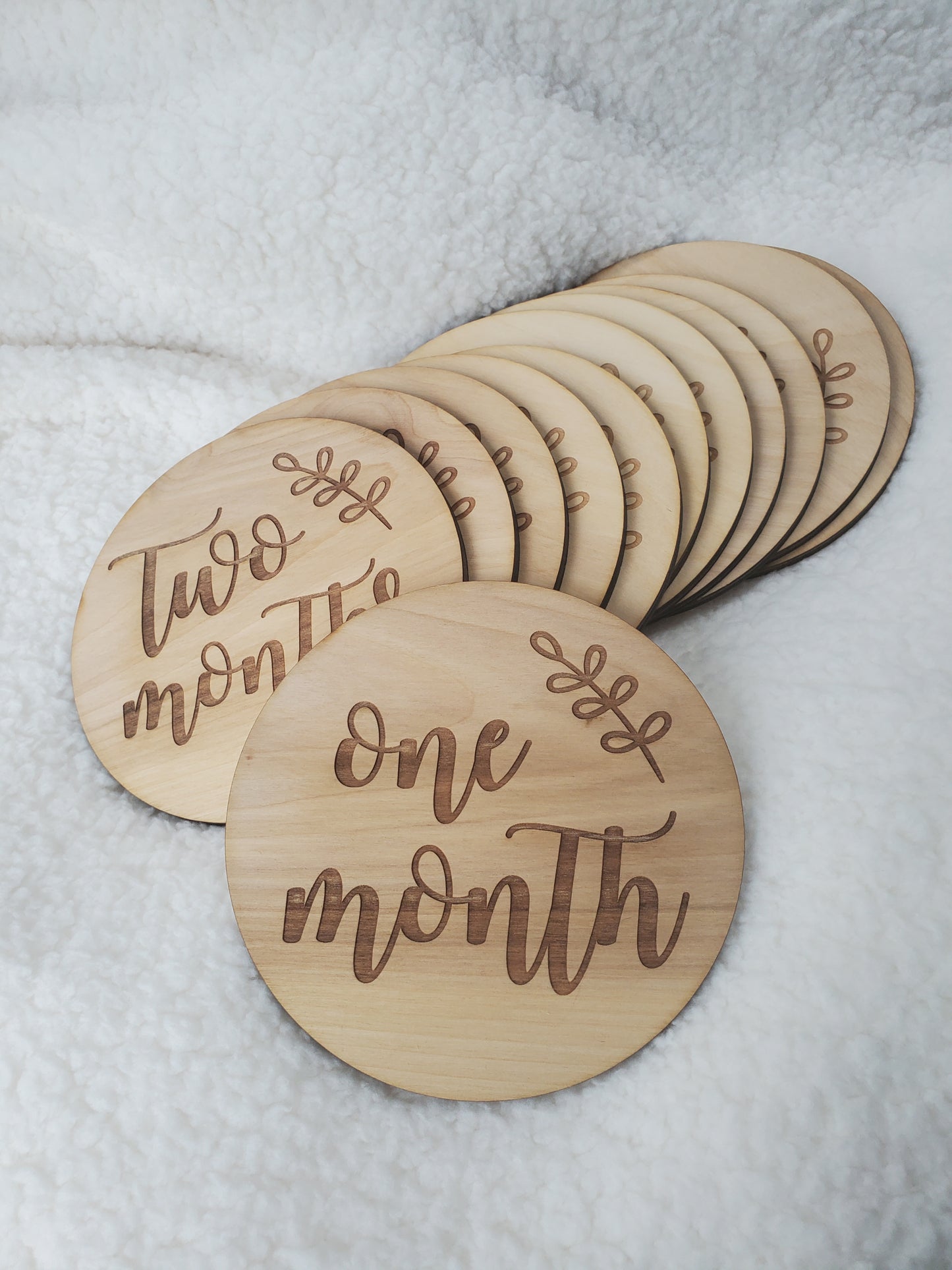 Baby Milestone Wood Circles