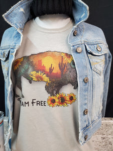 Roam Free Buffalo tshirt