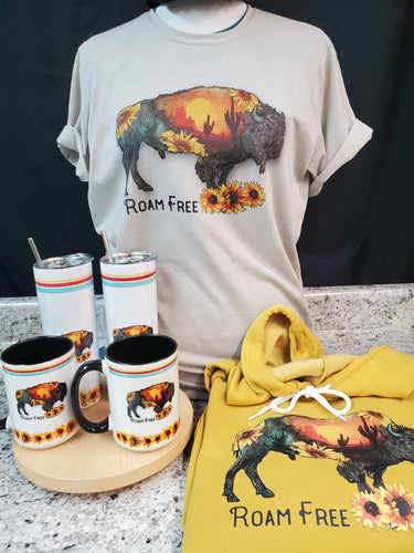 Roam Free Buffalo tshirt