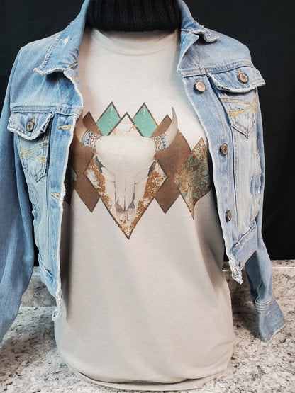 Wild Western Skull t shirt