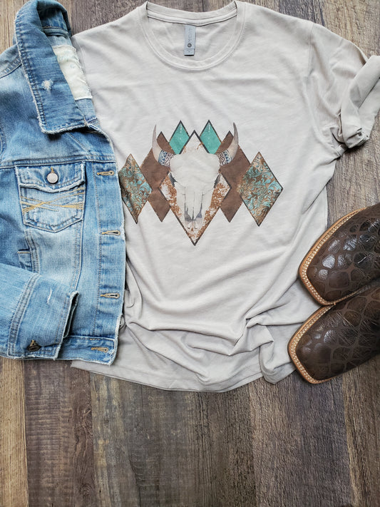 Wild Western Skull t shirt