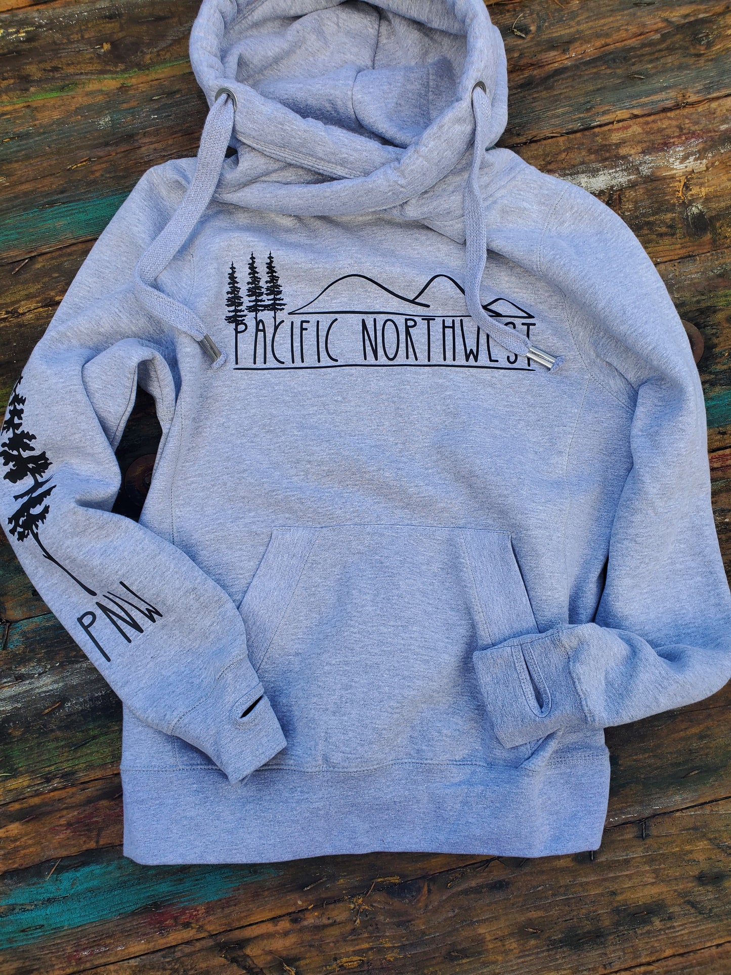 PNW Cross Neck Hoodie