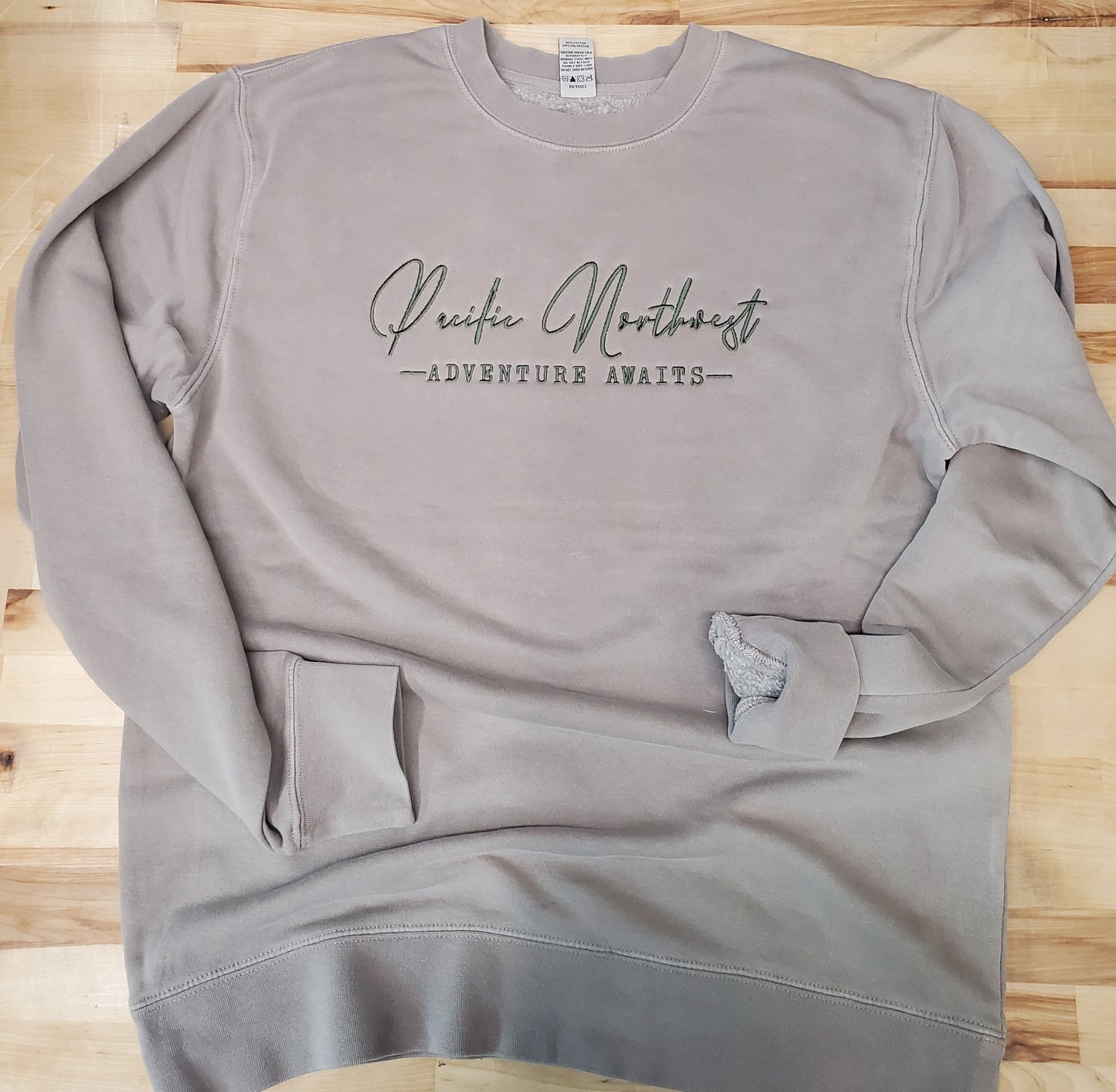 Pigment-Dye embroidered PNW Crew