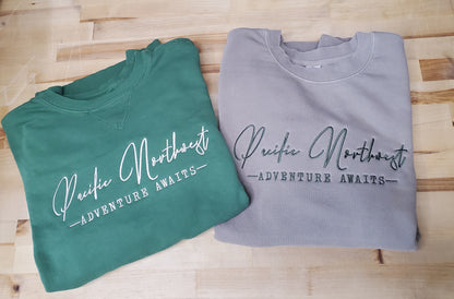 Pigment-Dye embroidered PNW Crew
