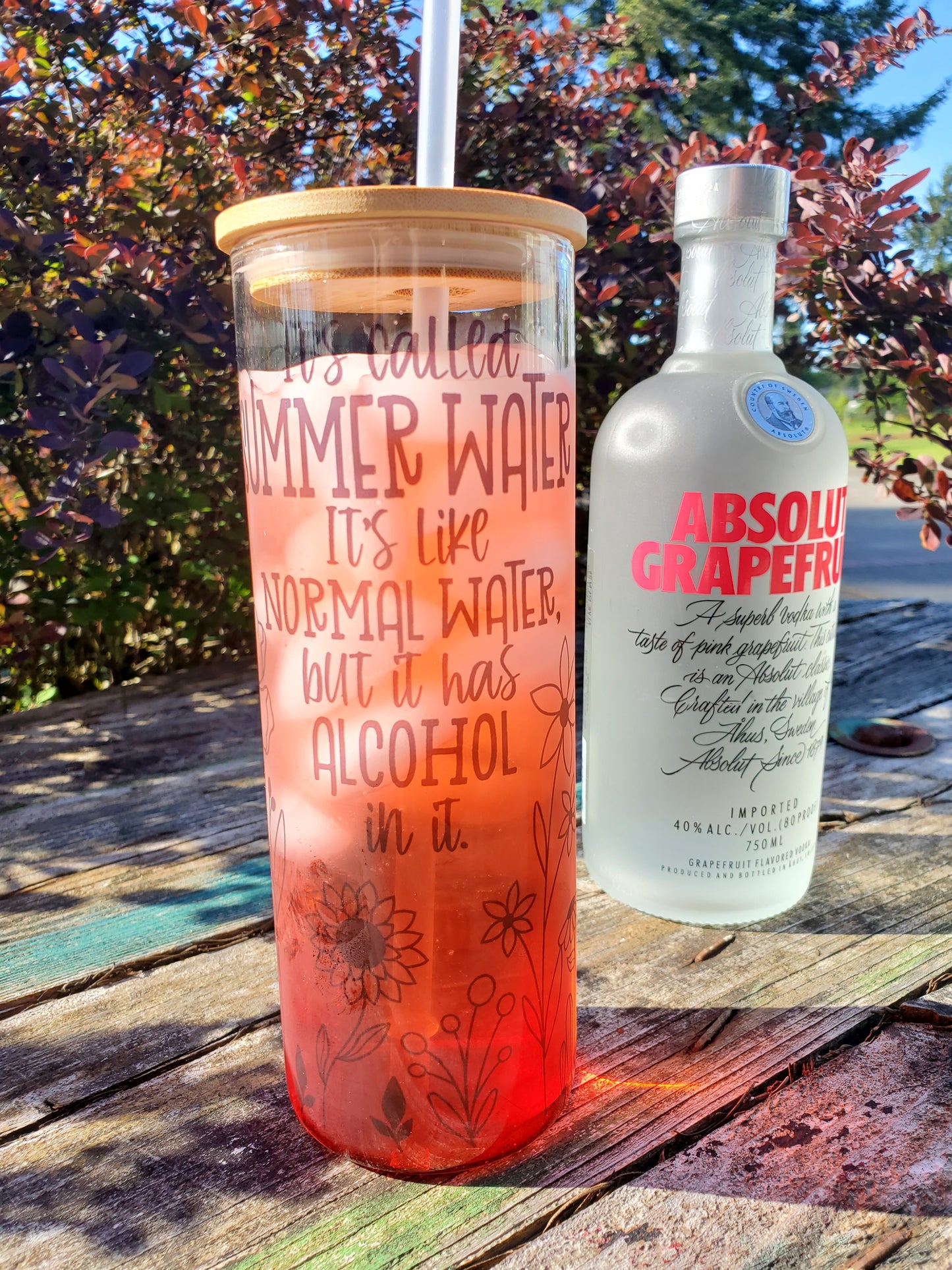 Summer Water Glass Tumbler 25oz