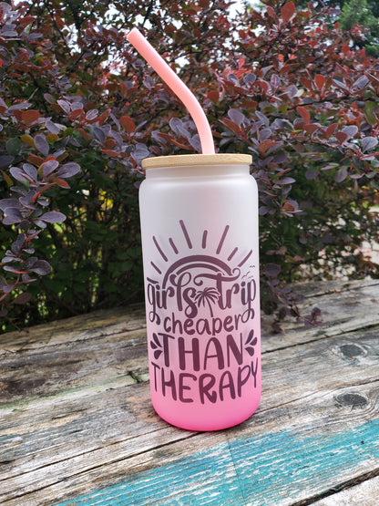 Girls Trip 20oz frosted Glass