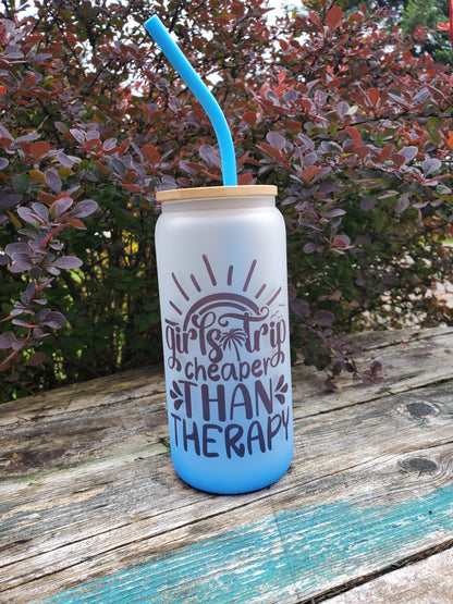 Girls Trip 20oz frosted Glass