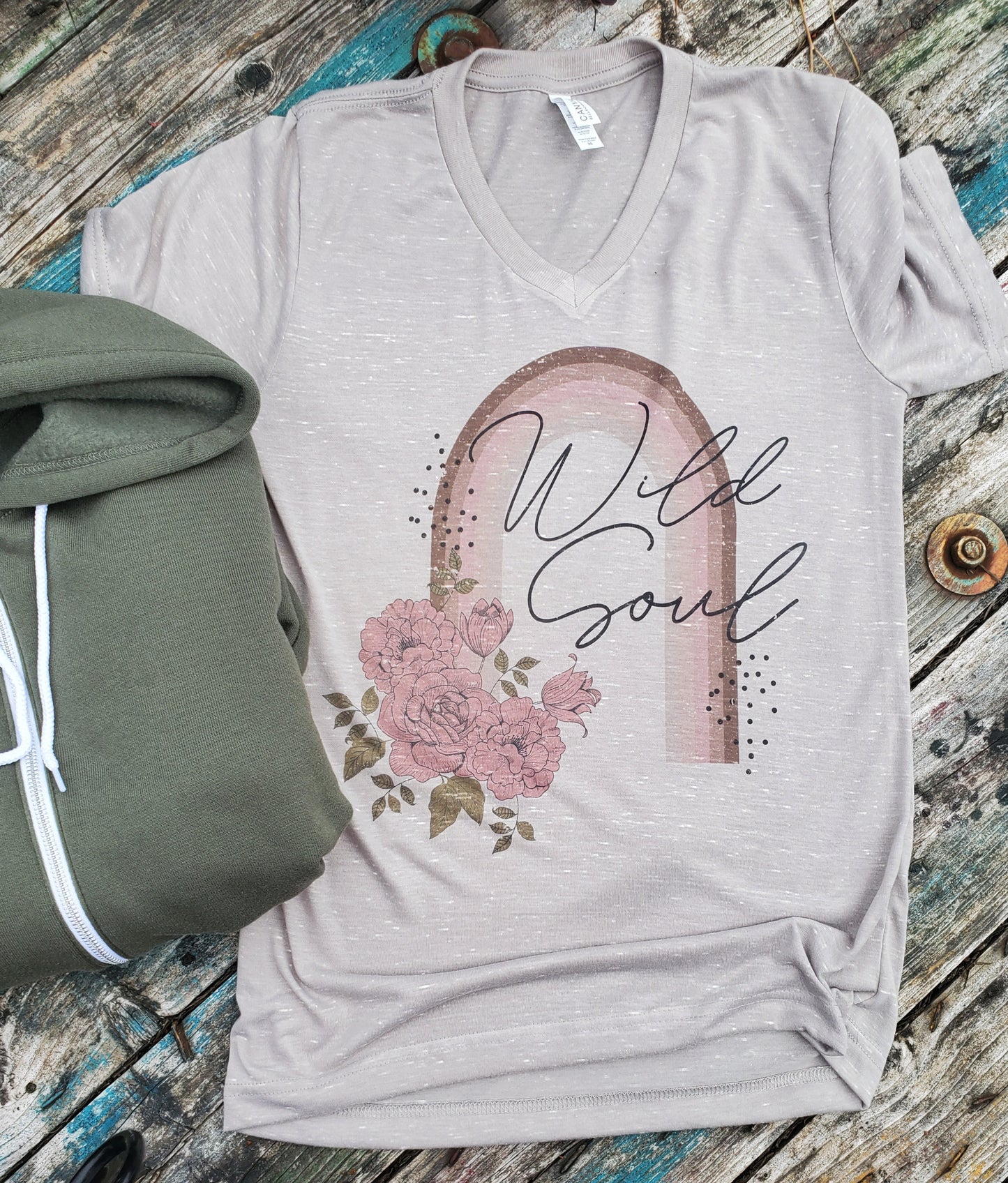 Wild Soul v neck T shirt