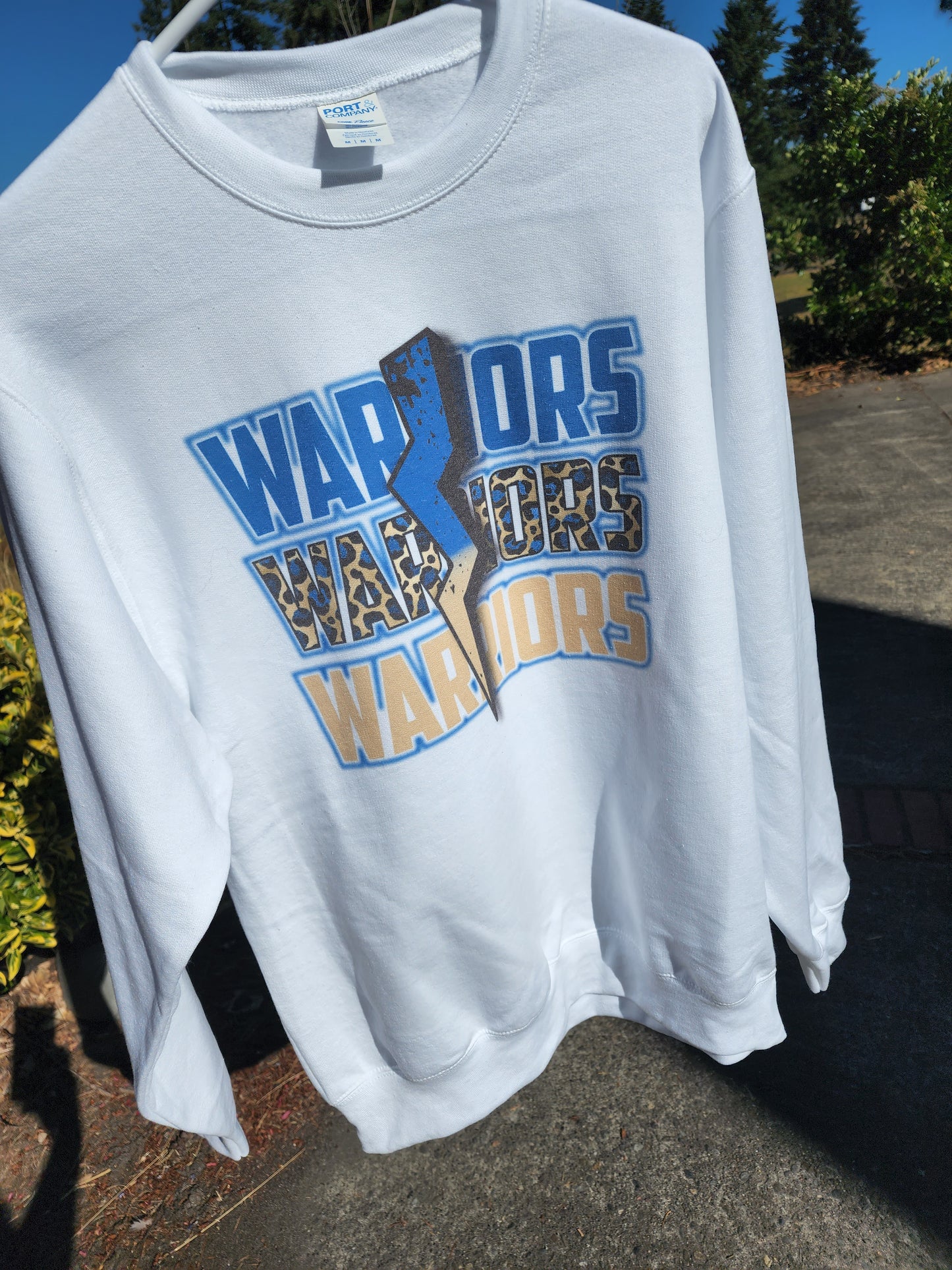 Warrior lightning bolt white crew