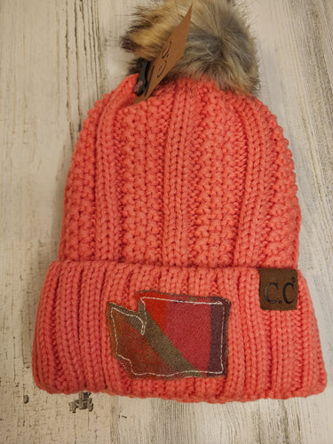 Hot Coral Beanie