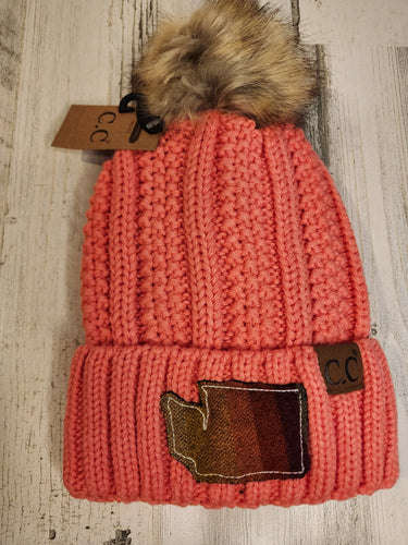 Hot Coral Beanie