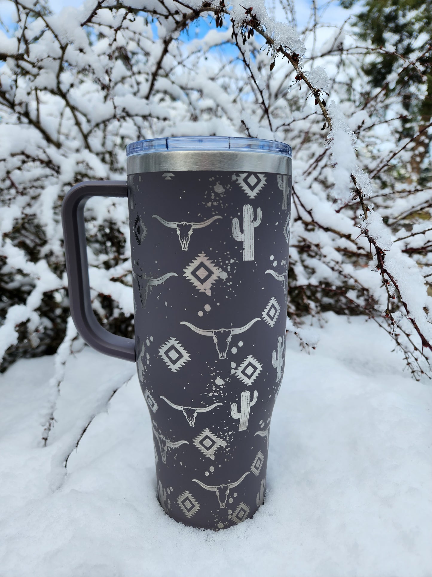 40oz Southwestern Bull Tumbler