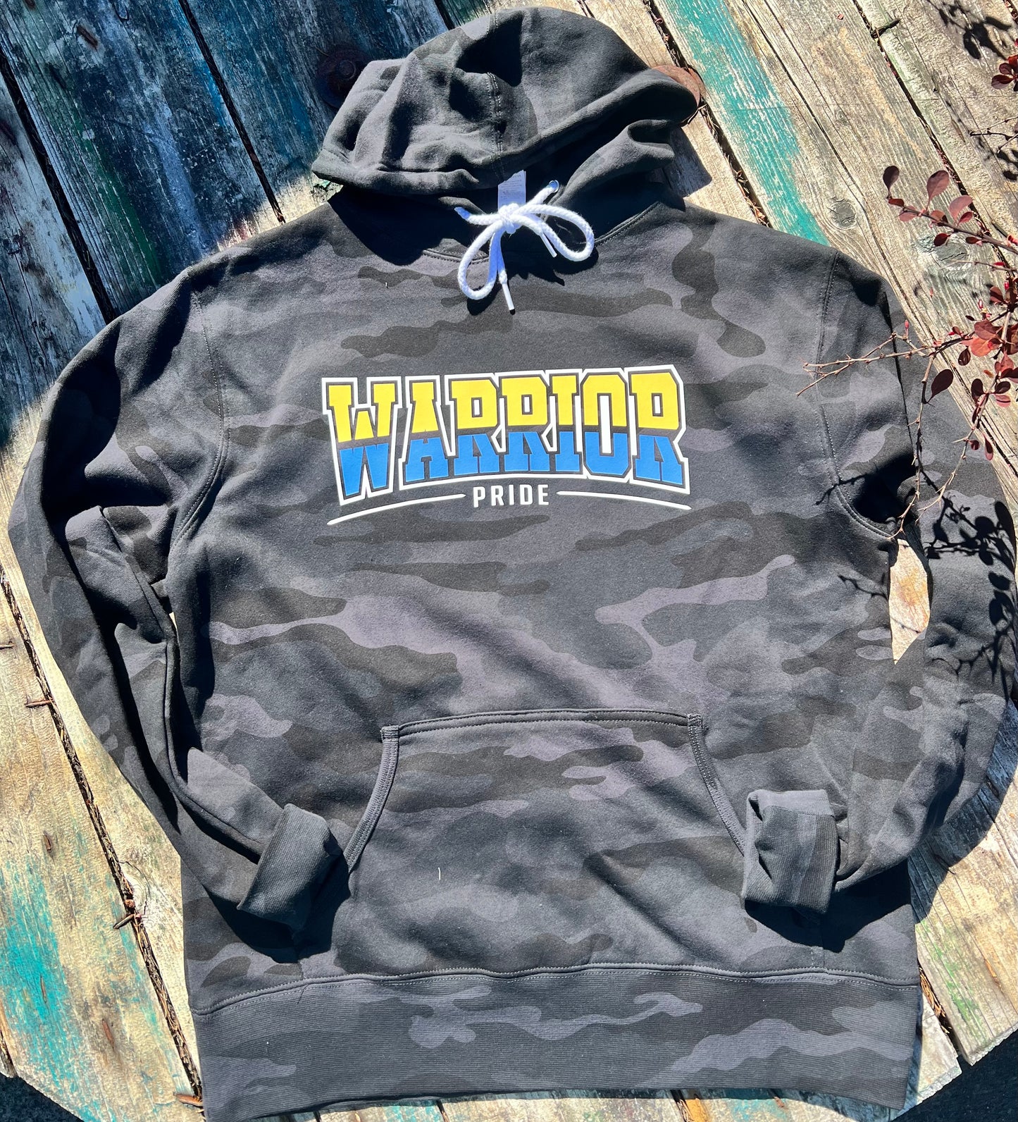 Warrior Pride Black Camo Hoodie