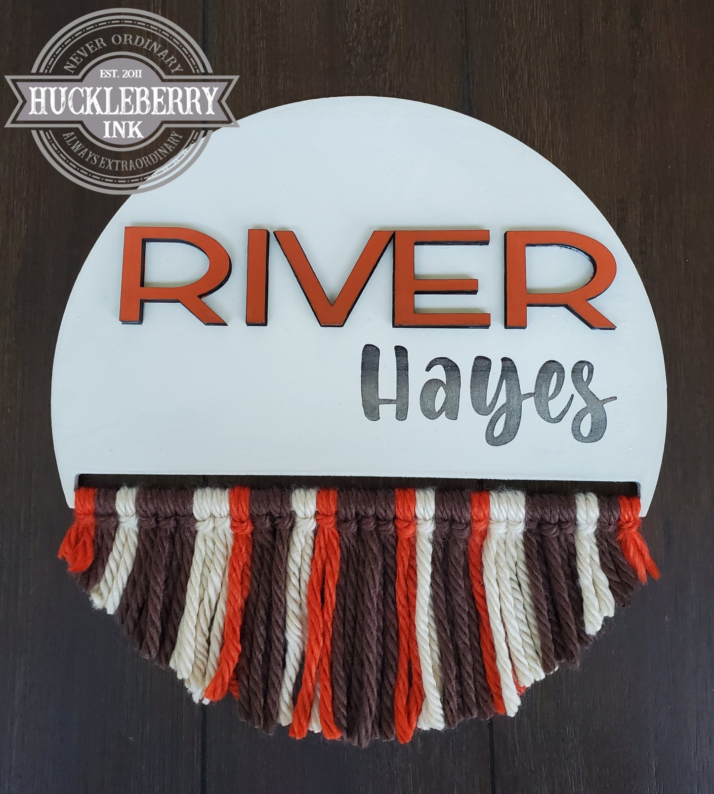 Macrame Boho room sign