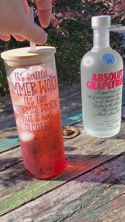 Summer Water Glass Tumbler 25oz